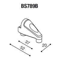 Montážní adaptér BS789B pro zpětná zrcátka RIZOMA do kapotáže - pro motocykly DUCATI 899/1199 Panigale, černý, (1kus)